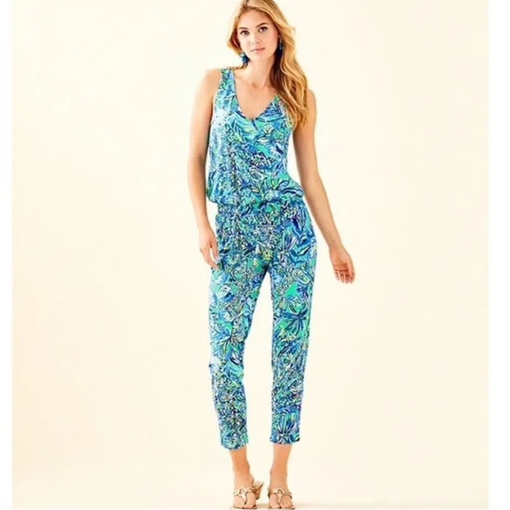 NWOT Lilly Pulitzer Paulina jumpsuit in Bennet blue